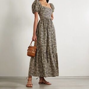 Matteau Floral Maxi Dress - Black and White